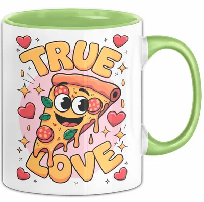 Produktbild von Pizza Liebhaber Tasse Geschenk Lustige Geschenkidee Spruch Für Käse Liebhaber (Grün)