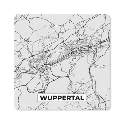 Produktbild von MuchoWow® Mauspad Mousepad Karte - Wuppertal- Karte - Deutschland - Stadtplan 20x20 cm - Mousepads - Maus Mat - Pad - Mausunterlage - Desk Mat - Bureauartikeln