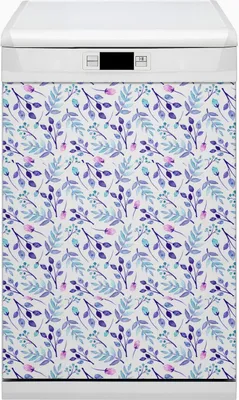Produktbild von Küche Dekorative Magnete  Magnet Folie für Geschirrspüler 45x80 cm   - Violette Zweige