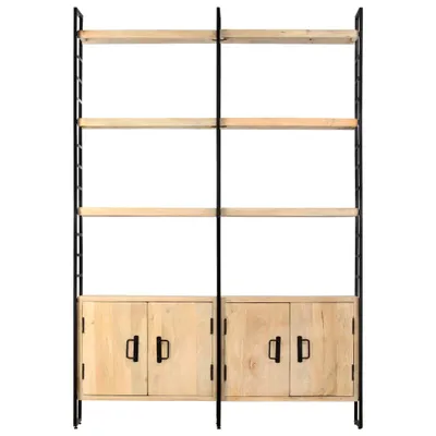 Immagine prodotto di Libreria 4 ripiani 124x30x180 cm in legno massiccio di mango