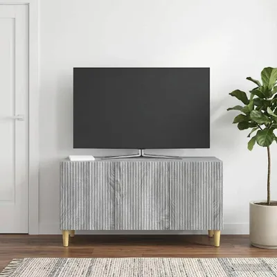 Zdjęcie produktu dla Szafka pod telewizor vidaXL, szara Sonoma, 99 x 34,5 x 50 cm, materiał drewnopochodny