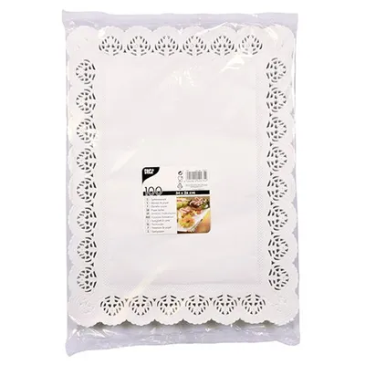 Zdjęcie produktu dla Papstar papier koronkowy kwadratowy 34 x 26 cm biały 100 szt