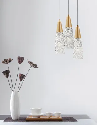 Produktbild von Nova Luce KOVAC Pendelleuchte G9 3-fach Gold 180x25cm dimmbar 9160193