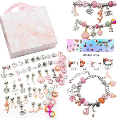 Produktbild von Box Perlen Charms Anhänger Für Die Herstellung Von Armbändern Diy Premium Rosa