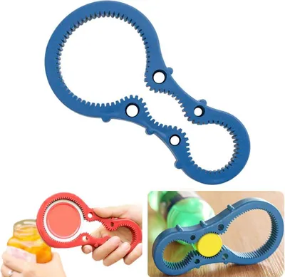 Produktbild von Glasflaschenöffner, multifunktionaler Bierflaschenöffner, blau