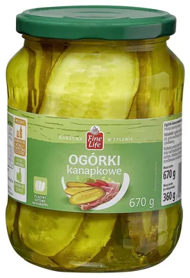 Obrázok produktu pre Nakladané uhorky v marináde 670g - Fine Life