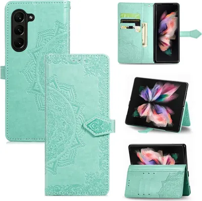 Produktbild von König Design Hülle kompatibel mit Kunstleder Handyhülle - Handy Case Grün