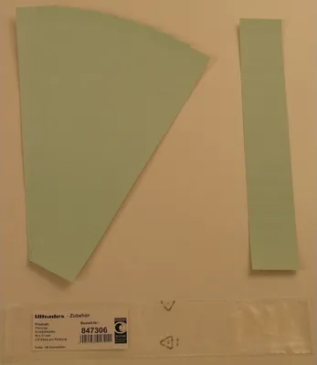 Produktbild von Einsteckkarten für 20mm Einsteckschiene 50x17mm VE=170 Stück hellblau