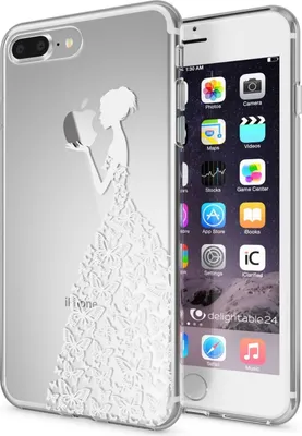 Produktbild von iPhone 8 Plus / 7 Plus Hülle Handyhülle von NALIA, Silikon Case Cover Bumper Princess Weiß