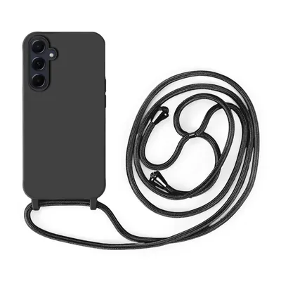 Produktbild von Handykette für Samsung Hanyhülle mit Band Hülle mit Kodel Smartphone Halskette Galaxy A55 Schwarz