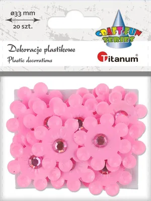 Produktbild von Rosa Blumen mit Strass Titanum selbstklebend