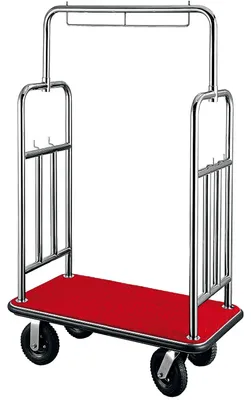 Produktbild von Kleidertransportwagen, Gestell aus Edelstahl, mit Luftreifen, 110 x 61 x 184 cm