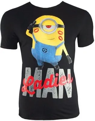 Produktbild von MINIONS T-Shirt Ladies Man,schwarz M MER-660