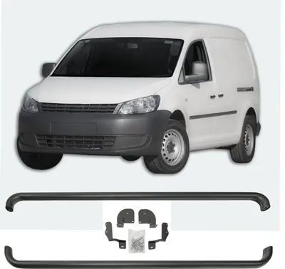 Image de Tubes Marche Pieds Latéraux Compatible avec Volkswagen Caddy Depuis 2010, 2 pcs Droite + Gauche, d'installation et de Fixation