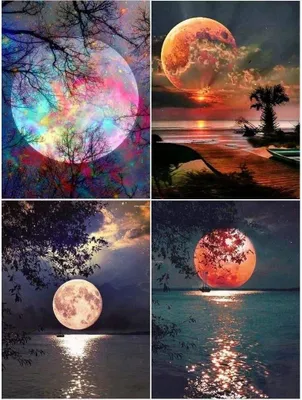Produktbild von DIY 5D Diamond Painting, 4 Pack Diamond Painting Kits Crystal Rhinestone Embroidery Painting Diamond Decoration for Home Wall Décor - Mond（30 * 40CM）