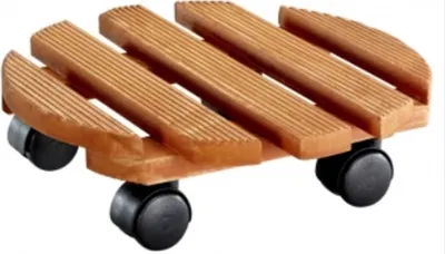 Image de WAGNER® design yourself 20018201 WAGNER® design yourself Pflanzenroller COUNTRY GH 0182 Holz hellbraun rund 30,0 x 8,2 cm