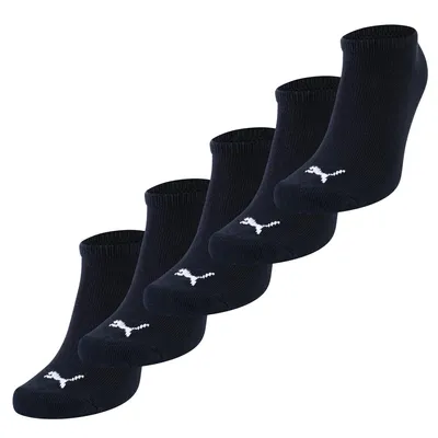 Produktbild von PUMA Sneaker Socken Uni 5 Paar – kurze Sportsocken, atmungsaktiv, bequem, für Damen und Herren- 39-42, schwarz
