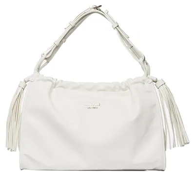 Produktbild von Damen Schultertasche aus Polyurethan mit Reißverschluss und Fransen, Marke: Marc Ellis
