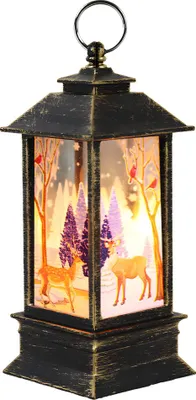 Produktbild von Weihnachtslaterne fuer den Aussenbereich, batteriebetrieben, beleuchtet, kleine Windlampe, Hirsch/Schneemann/Engel/Weihnachtsmann, Weihnachtsdekoration, haengende Laterne, Weihnachtsbaum-Anhaenger, neuartige Requisiten, Licht fuer Party, Zuhause, Veranda, Veranstaltungen, Bar