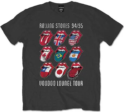 Produktbild von The Rolling Stones Voodoo Lounge Tongues Charcoal Grey L T-Shirt