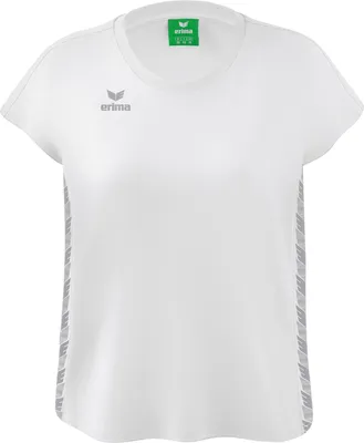 Image de Erima Essential Team T-Shirt Femmes - Blanc / Monument Grey  | Taille: 38