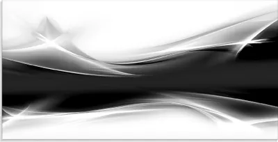 Produktbild von Designus: Kreatives Element Schwarz/Weiß für Ihr Art-Design - Glasbild, Größe:30x60 cm / Glasbild