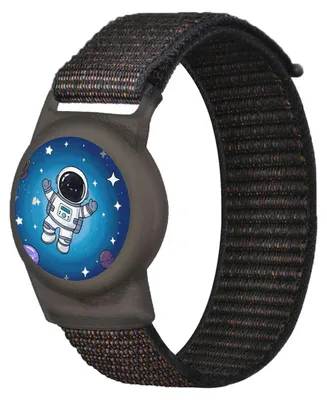 Immagine prodotto di Fondina in nylon per polso per Apple AirTag - con astronauta e cinturino nero