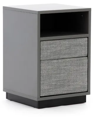 Produktbild von Stilvolles Schlafzimmer Graues Bett 2x Nachttische Luxus Betten 3tlg