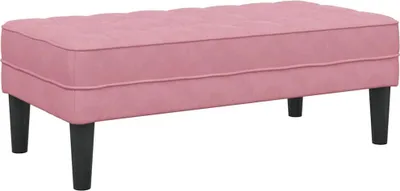 Obrázek produktu pro vidaXL Lavice s polštáři, růžová, 113 x 57 x 39 cm, samet