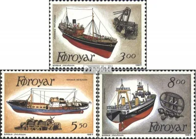 Produktbild von Briefmarken Dänemark - Färöer 1987 Mi 151-153 (kompl.Ausg.) postfrisch Fischereischiffe