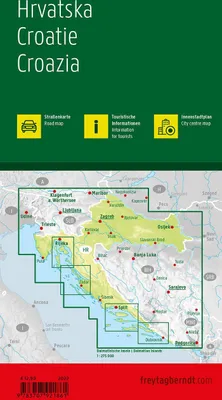 Produktbild von Kroatien, Straßenkarte 1:500.000, freytag & berndt