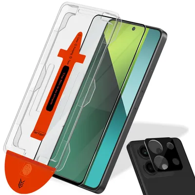 Obrázok produktu pre 1-balenie Xiaomi Redmi Note 13 Pro Ochranné sklo na displej & 1-balenie ochrana objektívu - Tvrdené sklo | [Automatická inštalácia] - Bez bublín