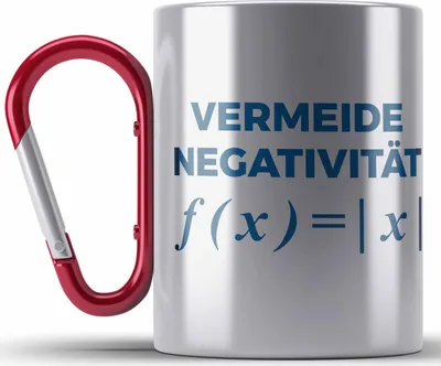 Produktbild von Trendation - Mathelehrer Edelstahl Tasse Karabiner Mathematiker Physik Edelstahl Tasse Karabinern Spruch Lustig Karabiner Edelstahl Tasse Karabiner Edelstahl Physiker Geschenk Mathestudent (Rot)