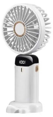 Produktbild von Tragbarer Handventilator Mini-Ventilator S02, weiß (mit Aufhängeseil und Halterung), mit einer Akkulaufzeit von 8-10 Stunden