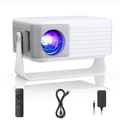Imagen del producto de Proyector mini Full HD 1080p - 15000 lúmenes - Giratorio 360° - Corrección trapezoidal automática - Conexión iOS - Portátil