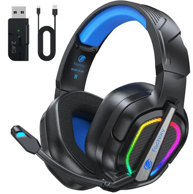 Produktbild von Fachixy Wireless Gaming Headset PS5 PS4 PC Switch Mac mit Mikrofon schwarz