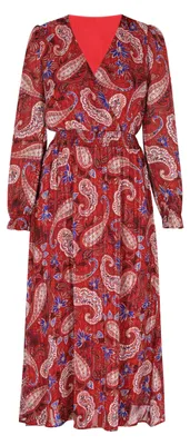 Image de Robe pour femme Gaya - rouge multicolore, XXL