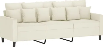 Immagine prodotto di vidaXL divano 3 posti crema 180 cm in velluto