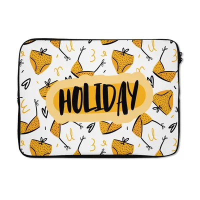 Produktbild von MuchoWow® Laptop Hülle 13 Zoll Sommer - Gelb - Bikini Laptoptasche - Laptophülle - Sleeve - Rundumschutz