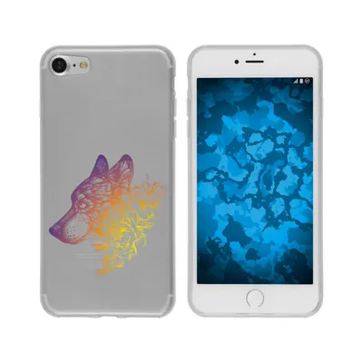 Produktbild von PhoneNatic Case kompatibel mit Apple iPhone 7 / 8 / SE 2020 Silikon-Hülle Floral Wolf M3-3