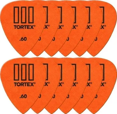 Zdjęcie produktu dla Dunlop Manufacturing Tortex TIII, Pomarańczowy, Monochromatyczny, Jazz, 0,6 mm, Torebka foliowa, 12 szt.
