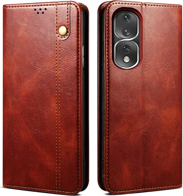 Produktbild von Honor 80 Pro Hülle, Leder Flip Brieftasche Schutzhülle mit Standfunktion für Honor 80 Pro Rot