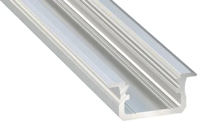 Obrázek produktu pro LED hliníkový profilový pásek bílý | Typ B univerzální | S koncovým krytem | Zamrzlý kryt | 1m