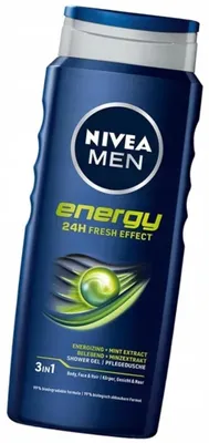 Obrázok produktu pre NIVEA MEN Energy, Sprchovací gél, 500 ml, Dospelí, Muži, Telo, tvár a vlasy, Univerzálna pleť