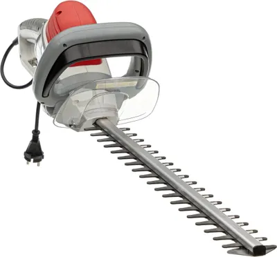 Image de Taille-haie électrique 600W Double lame 55 cm Poignée ergonomique pivotante Frein électrique IKRA