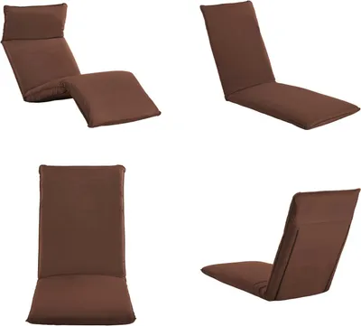 Produktbild von vidaXL Sonnenliege Klappbar Oxford Gewebe Braun - Gartenliege - Gartenliegen - Sonnenliege - Sonnenliegen