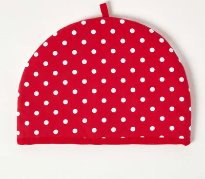 Produktbild von HOMESCAPES Teekannenwärmer Polka Dots rot Design Tea Cosy