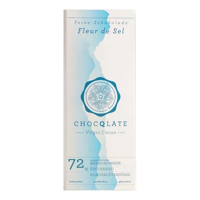 Produktbild von Virgin Cacao Schokolade Fleur de Sel 72% 75g