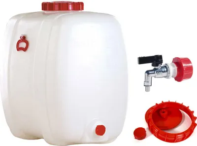 Produktbild von Graf Getränkefass Kunststofffass Oval 200 Liter mit Messing Auslaufhahn 3/4"