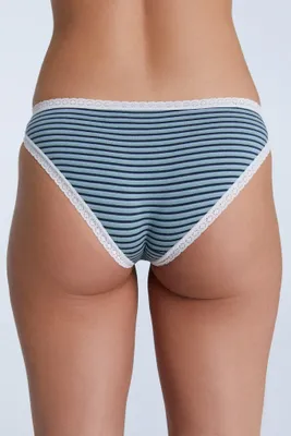 Produktbild von Bio-Baumwoll-Slip mit Spitze – 2er Pack
